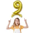 balon foliowy cyfra 9 stojaca zloty dekoracjepolska 30 dgt
