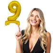 balon foliowy cyfra 9 stojaca zloty godan 15 dgt