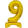 balon foliowy cyfra 9 stojaca zloty godan 15 dgt