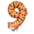 balon foliowy cyfra 9 tygrys pomaranczowy partydeco 34 dgt