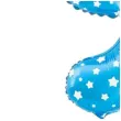 balon foliowy cyfra 9 w gwiazdki niebieski jix 18 dgt