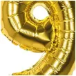 balon foliowy cyfra 9 zloty boland 14 dgt