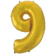 balon foliowy cyfra 9 zloty mat godan 45 dgt