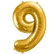 balon foliowy cyfra 9 zloty partydeco 34 dgt