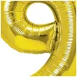 balon foliowy cyfra 9 zloty partypal 16 dgt