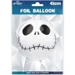 balon foliowy czaszka halloween bialy partypal 18 rnd
