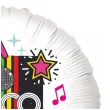balon foliowy dekoracja disco party retro lata 80 te impreza hipiska w stylu dawnych lat potancowka