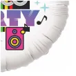 balon foliowy dekoracja disco party retro lata 80 te impreza hipiska w stylu dawnych lat potancowka
