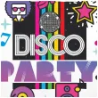 balon foliowy dekoracja disco party retro lata 80 te impreza hipiska w stylu dawnych lat potancowka