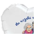 balon foliowy dekoracja na dzien babci i dziadka na wszelki wypadek serce bialy 18