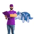 balon foliowy dinozaur triceratops niebieski unique 32 shp