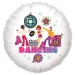 balon foliowy disco dancing bialy 18 rnd