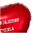 balon foliowy dla najwspanialszego nauczyciela czerwony 18 hrt