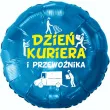 balon foliowy dzien kuriera i przewoznika zolto niebieski 18 rnd