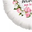 balon foliowy dzien matki dla najlepszej mamy bialy 18 rnd