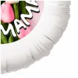 balon foliowy dzien matki mama i tulipany bialy 18 rnd