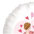 balon foliowy dzien matki mama w serduszku bialy 18 rnd