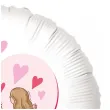 balon foliowy dzien matki mama w serduszku bialy 18 rnd