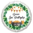 balon foliowy dzien sw patryka zloto bialy 18 rnd