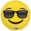 balon foliowy emoji okulary zolty betallic 18 rnd
