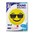 balon foliowy emoji okulary zolty betallic 18 rnd