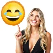 balon foliowy emotikon smiech zolty amscan 18 rnd
