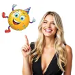 balon foliowy emotka na imprezie qualatex 36 shp