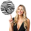 balon foliowy futro paski zebry amscan 18 rnd