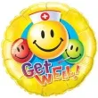 balon foliowy get well soon emotki qualatex 18 rnd