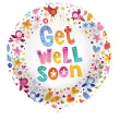 balon foliowy get well soon kwiaty folat 18 rnd