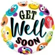 balon foliowy get well soon smileys qualatex 18 rnd