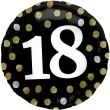 balon foliowy glossy 18 urodziny czarny folat 17 rnd