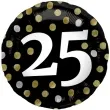 balon foliowy glossy 25 urodziny czarny folat 17 rnd
