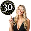 balon foliowy glossy 30 urodziny czarny folat 17 rnd