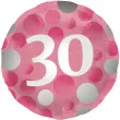 balon foliowy glossy 30 urodziny rozowy folat 17 rnd
