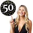 balon foliowy glossy 50 urodziny czarny folat 17 rnd