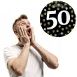balon foliowy glossy 50 urodziny czarny folat 17 rnd
