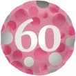 balon foliowy glossy 60 urodziny rozowy folat 17 rnd