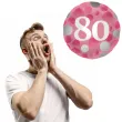 balon foliowy glossy 80 urodziny rozowy folat 17 rnd