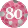 balon foliowy glossy 80 urodziny rozowy folat 17 rnd
