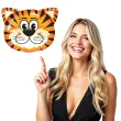 balon foliowy glowa tygryska pomaranczowo czarny qualatex 30 shp