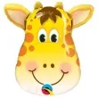 balon foliowy glowa zyrafy zolty qualatex 14 shp