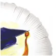 balon foliowy gratulacje biret i dyplom bialy 18 rnd
