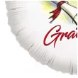 balon foliowy gratulacje biret i dyplom bialy 18 rnd