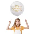 balon foliowy gratulacje kolor zloty transparentny tuban 18 orb