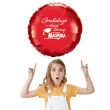 balon foliowy gratulacje z okazji obrony magistra czerwony 18 rnd