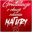 balon foliowy gratulacje z okazji zdania matury czerwony 18 hrt