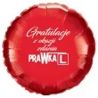 balon foliowy gratulacje z okazji zdania prawka czerwony 18 rnd