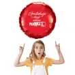balon foliowy gratulacje z okazji zdania prawka czerwony 18 rnd