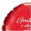 balon foliowy gratulacje z okazji zdania prawka czerwony 18 rnd